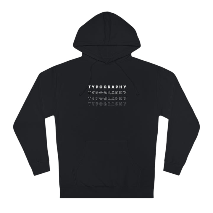 Minimalismo™ Typography Unisex Hooded Sweatshirt Black