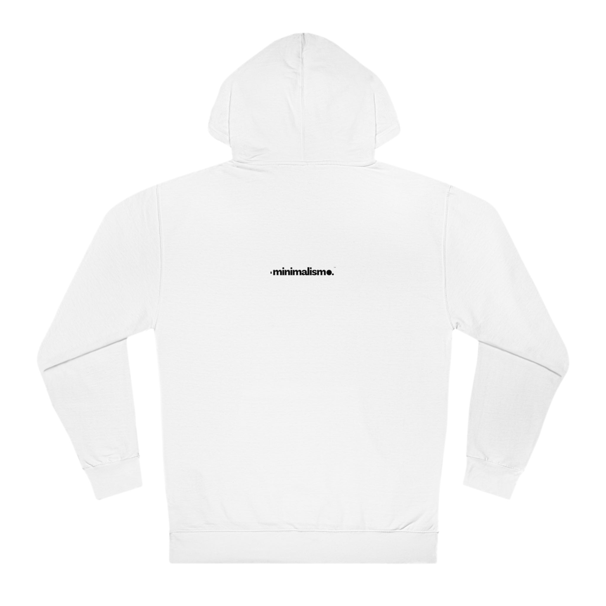 Minimalismo™ Simplicity Unisex Hooded Sweatshirt White Back