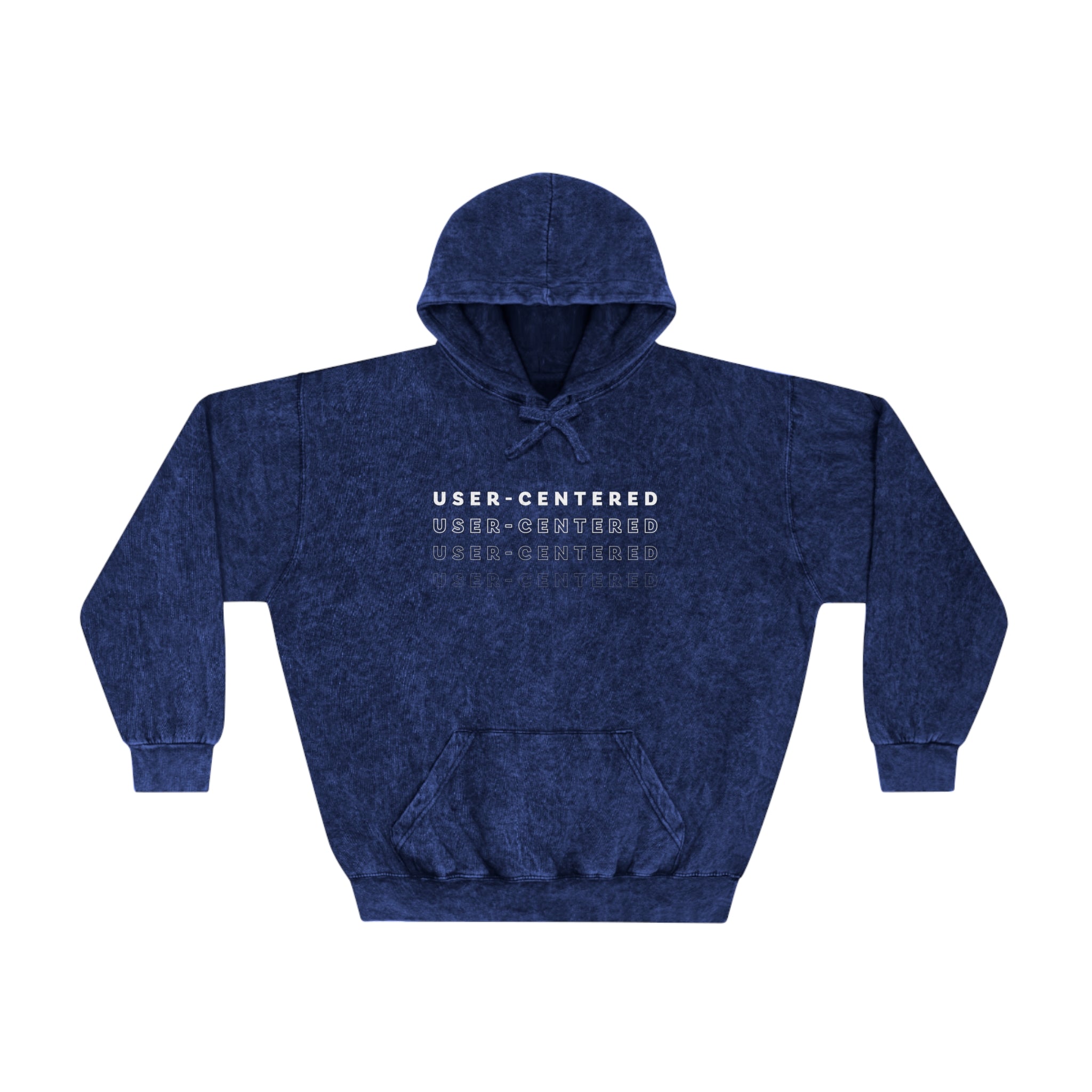 Minimalismo™ User-Centered Premium Unisex Blue Mineral Wash Hoodie