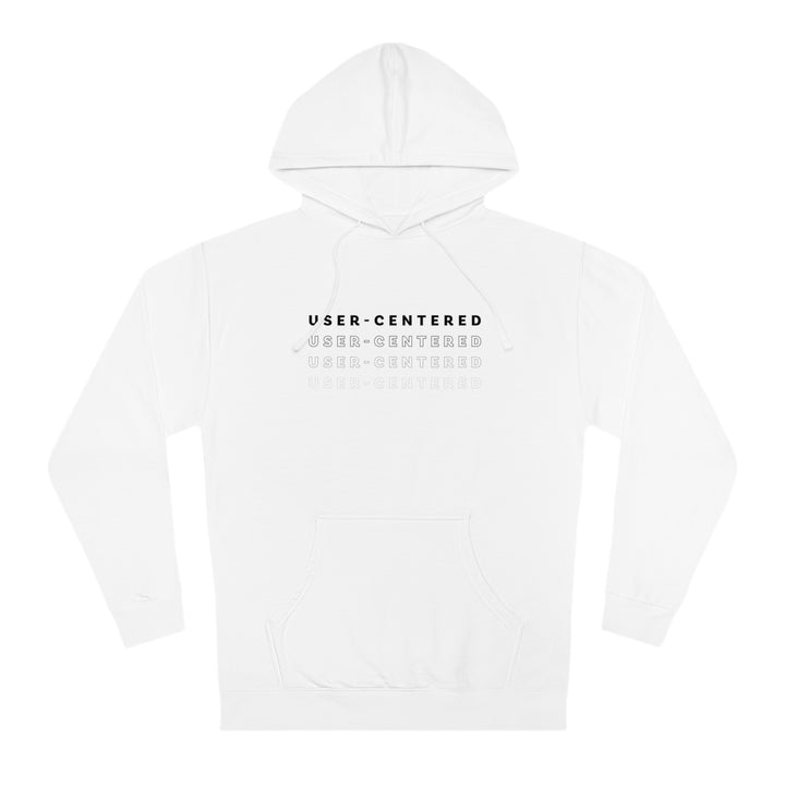 Minimalismo™ User-Centered Unisex Hooded Sweatshirt White