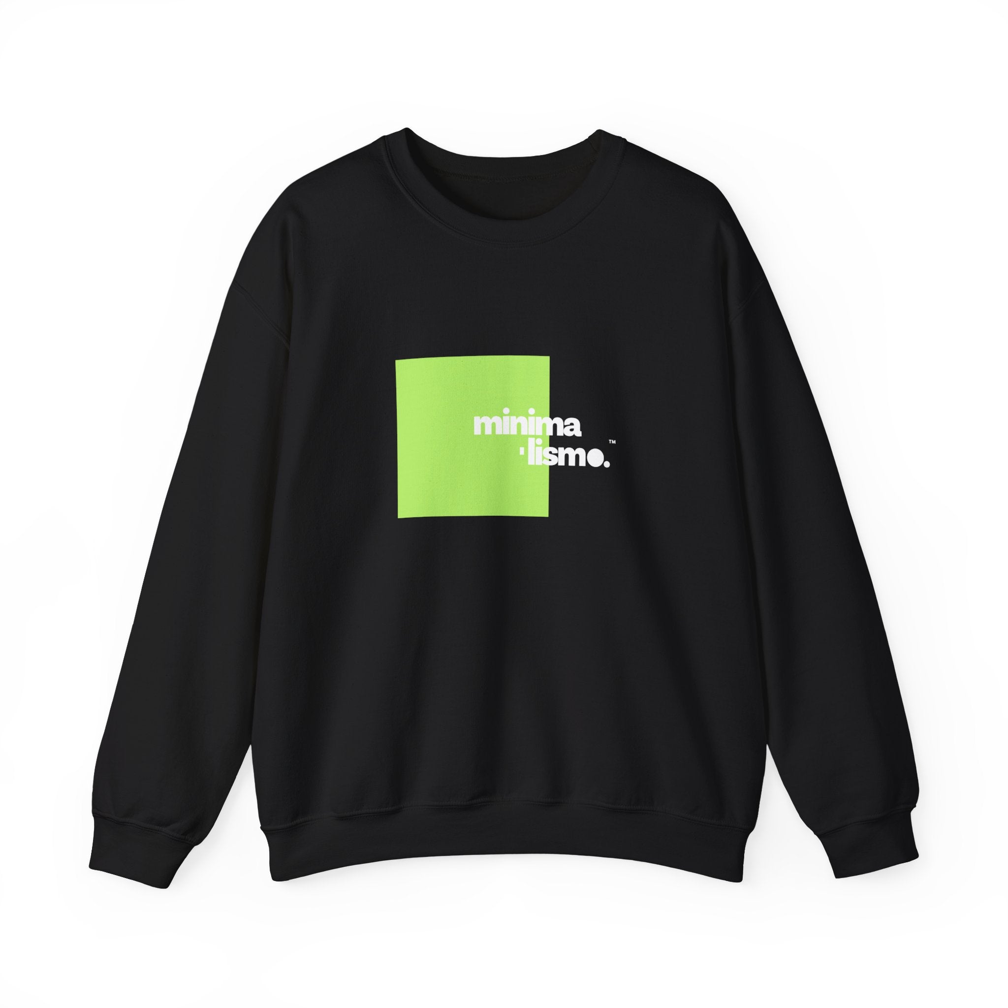 Minimalismo™ | Vibrant Lime Square | Unisex Heavy Blend™ Crewneck Sweatshirt