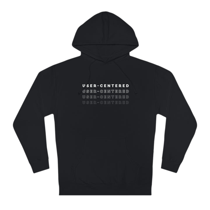 Minimalismo™ User-Centered Unisex Hooded Sweatshirt Black