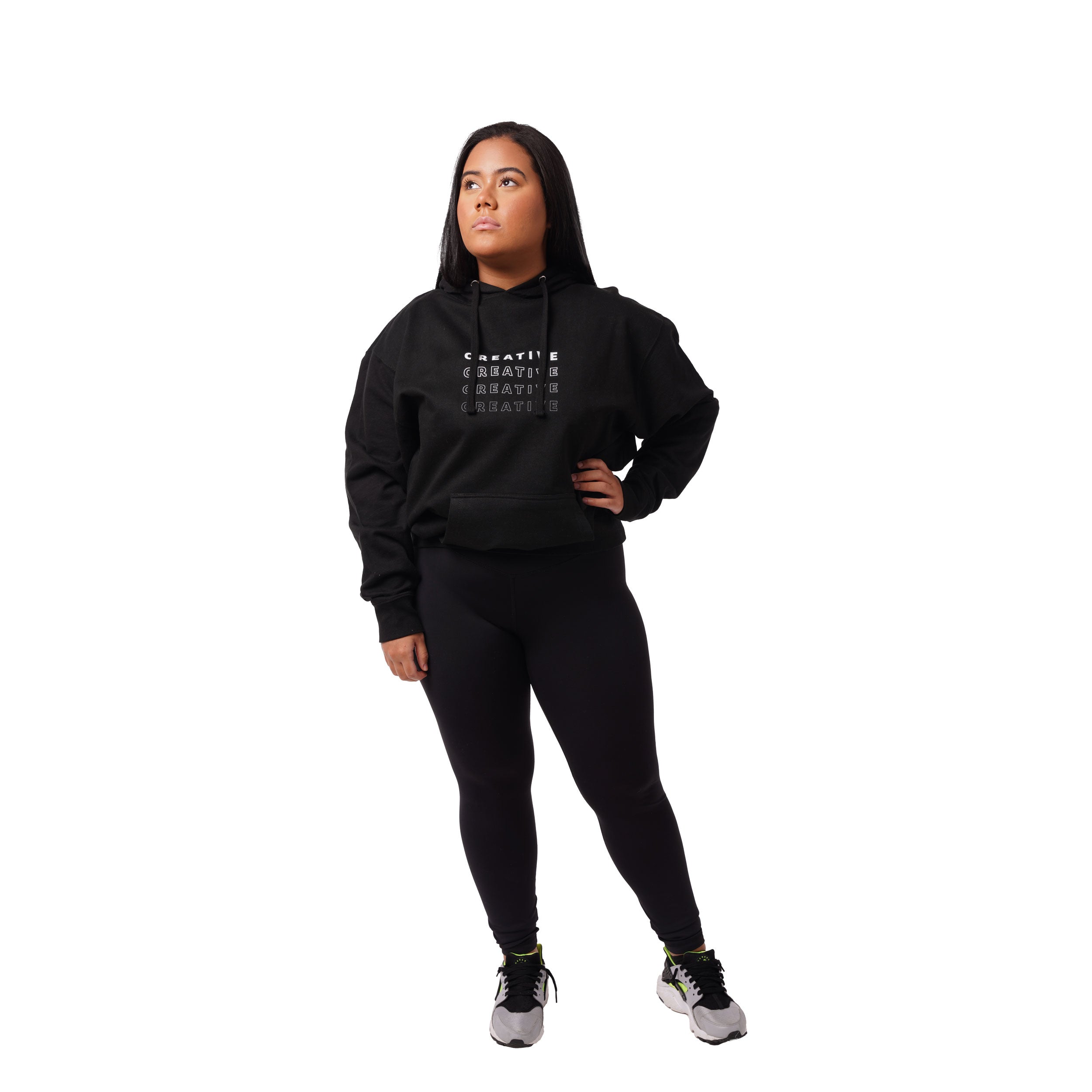 Minimalismo™ Creative Unisex Hooded Sweatshirt Black