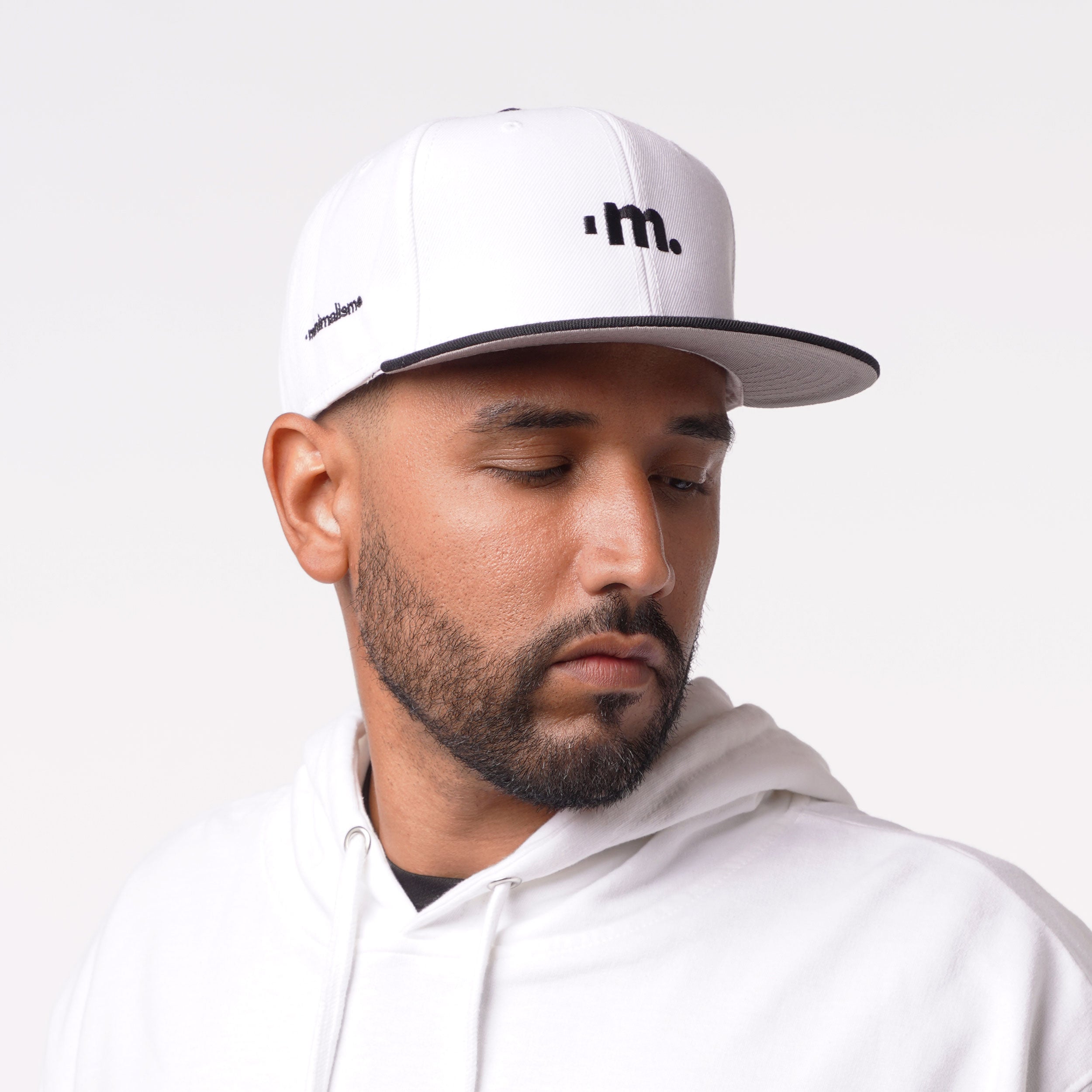 Minimalismo™ Brand Mark | Snapback Hat (Black and White)