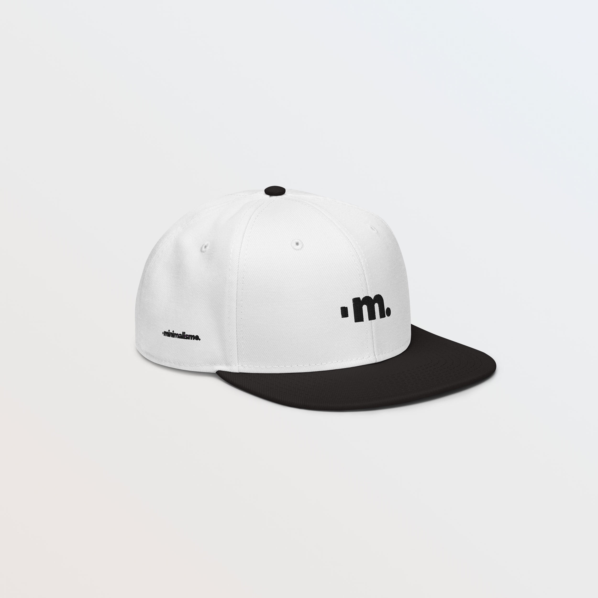 Minimalismo™ Brand Mark | Snapback Hat (Black and White)