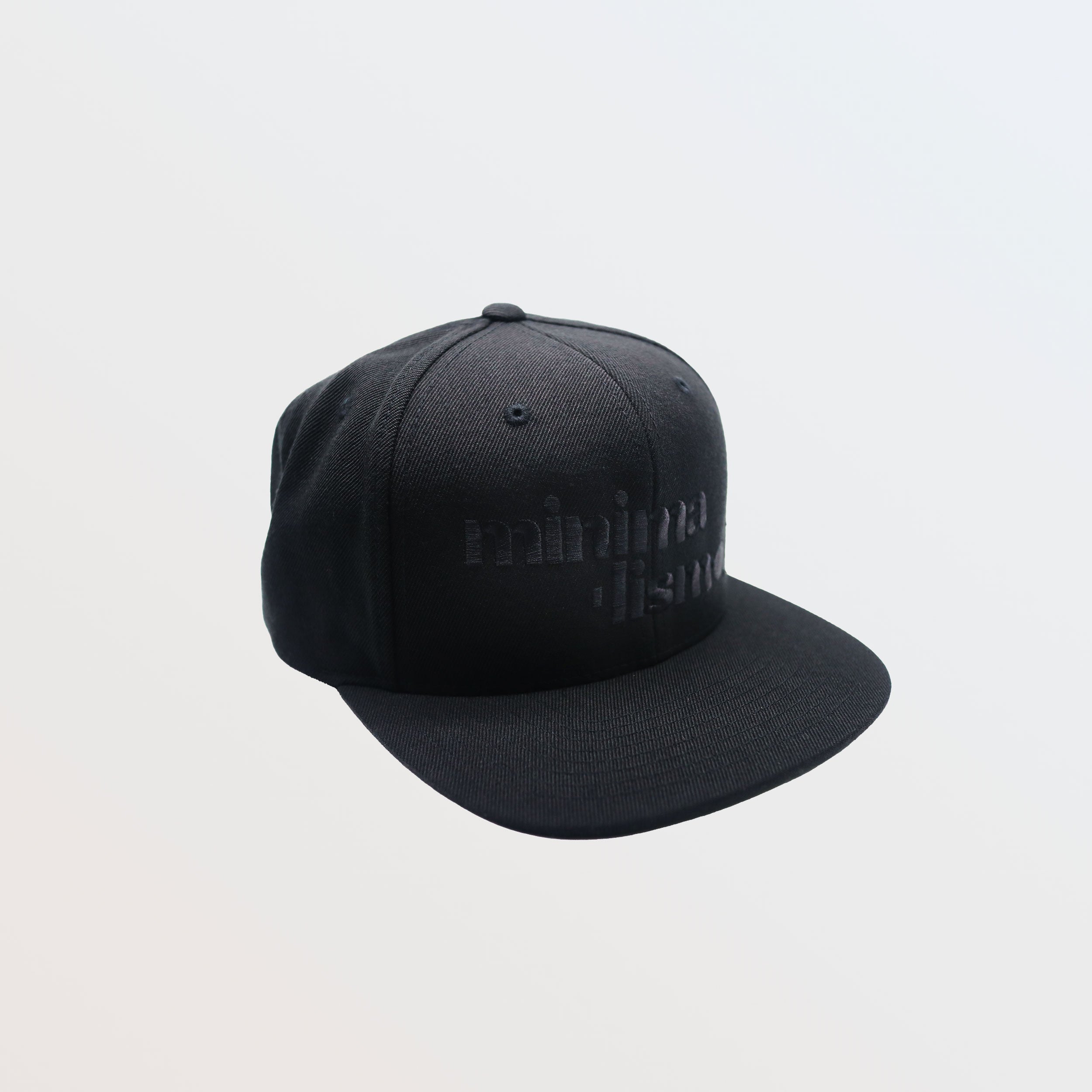 Minimalismo™ Hyphenated Snapback Hat (Black on Black) 