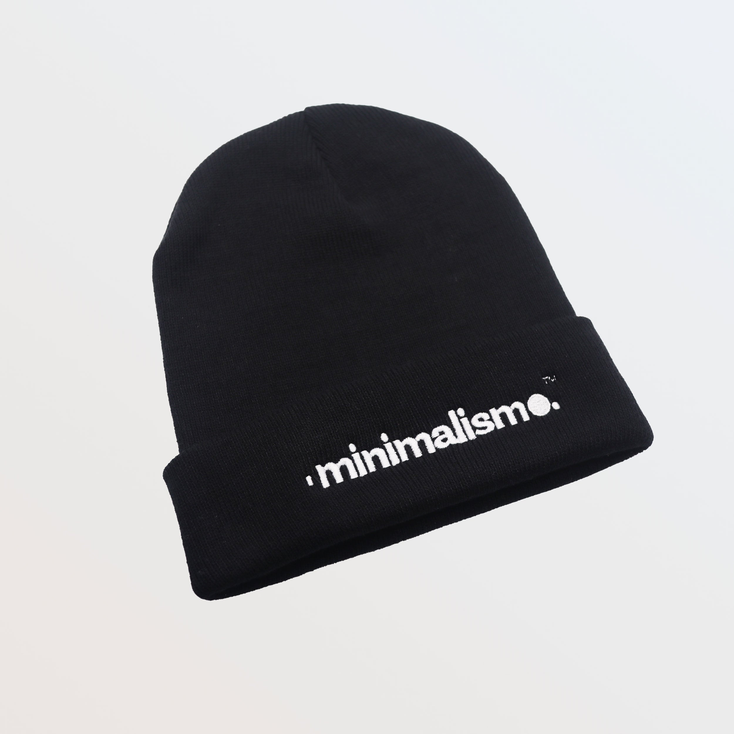 Organic Ribbed Beanie with Embroidery Detail