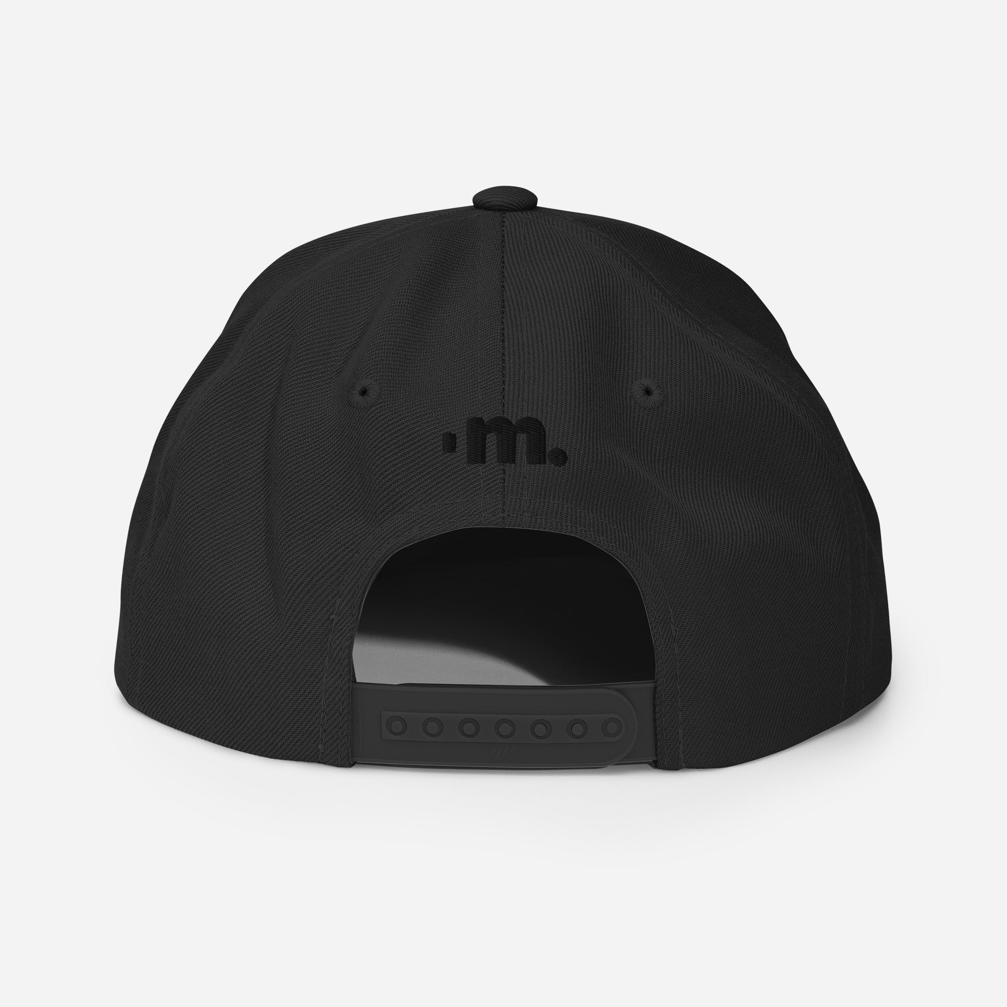 Minimalismo™ Hyphenated Snapback Hat (Black on Black) 