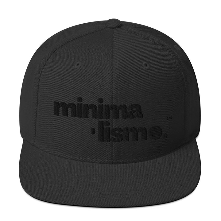 Minimalismo™ Hyphenated Snapback Hat (Black on Black) 